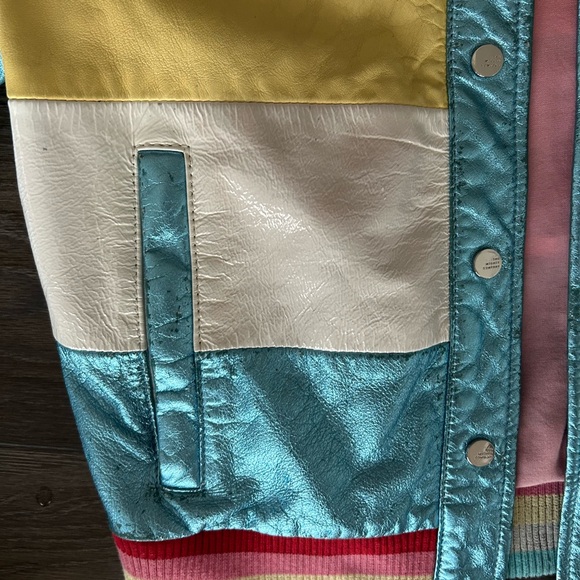 THE MIGHTY COMPANY genuine leather bomber jacket - Picture 7 of 12